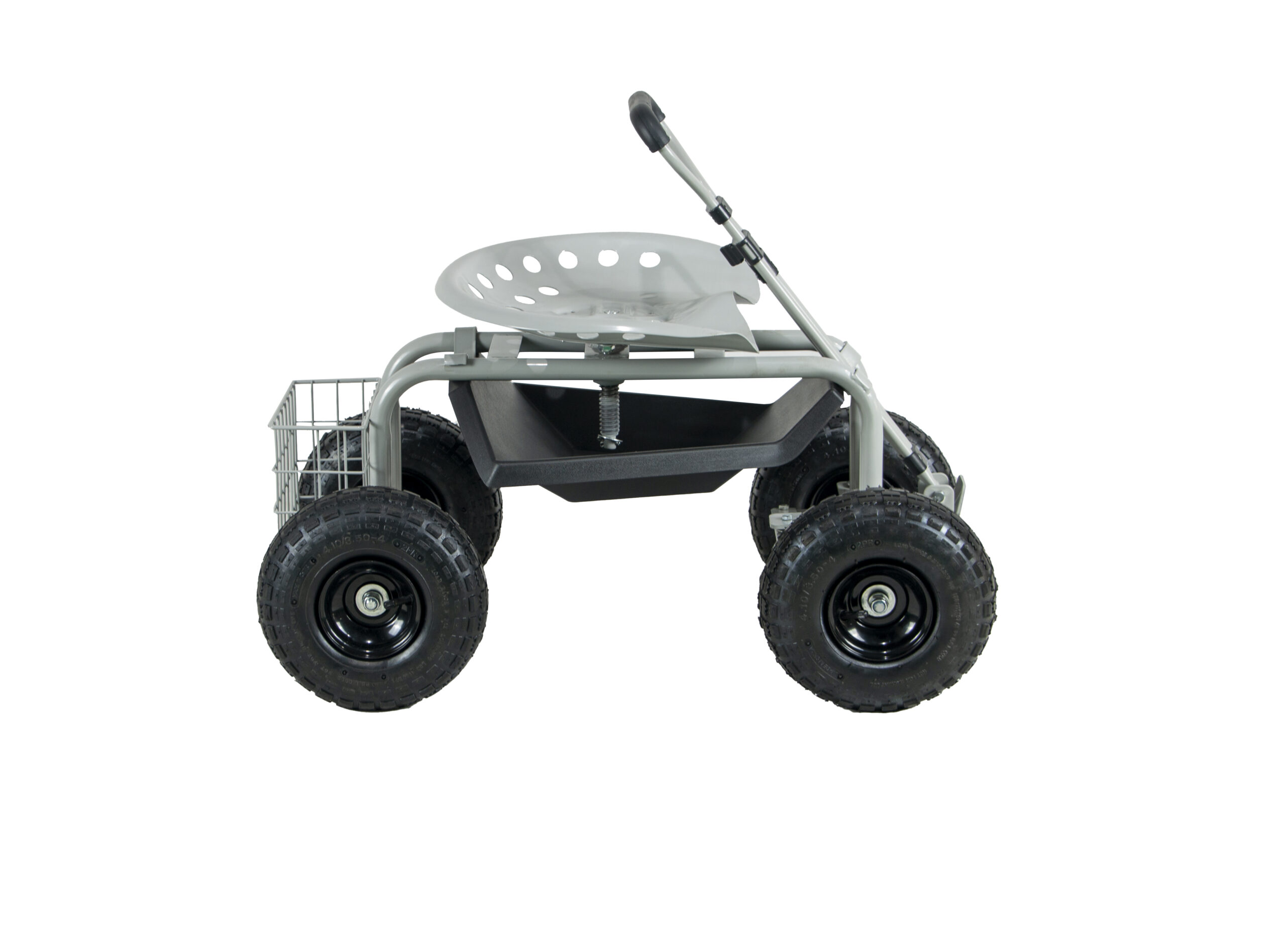 Rolling garden seat angle view