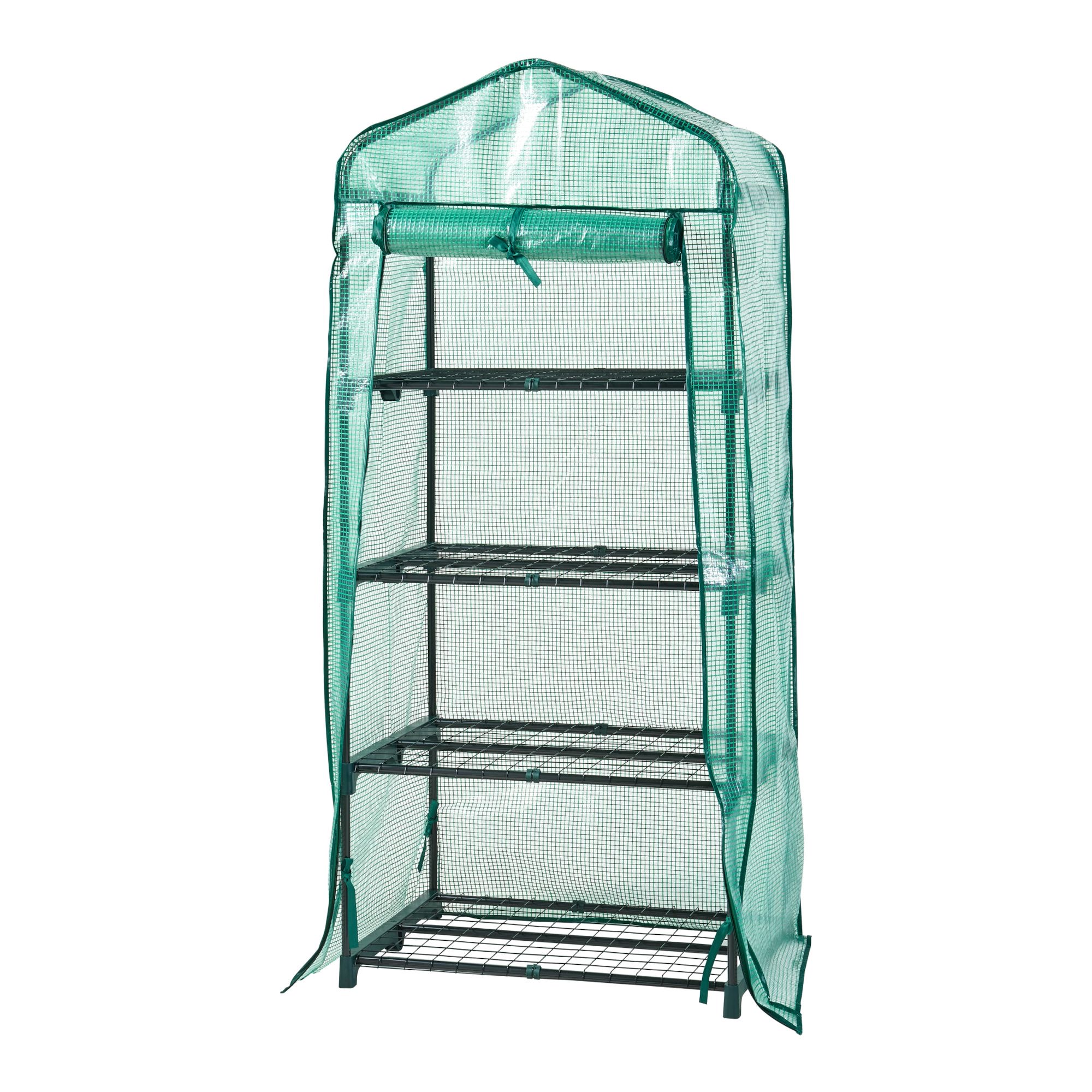 4 tier greenhouse interior